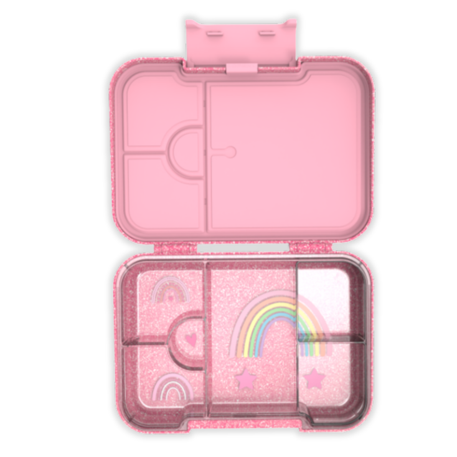 Bento Lunchbox (Medium) - Sparkle Pink Rainbow Love