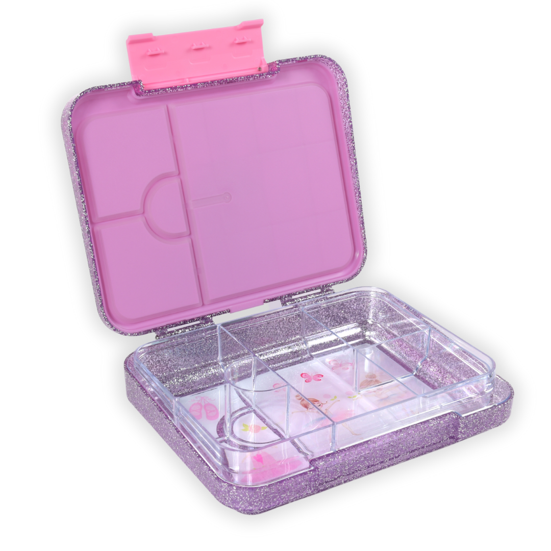 Bento Lunchbox (Large) - Sparkle Purple Ballerina