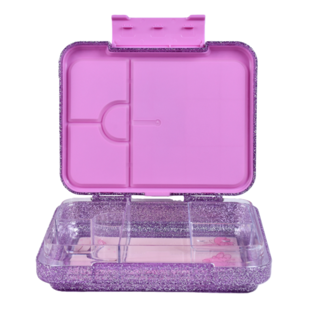 Bento Lunchbox (Large) - Sparkle Purple Butterfly