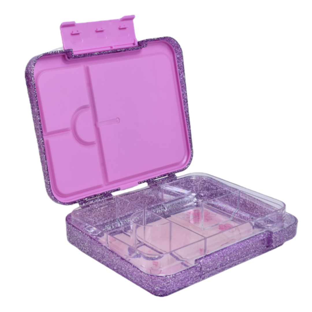 Bento Lunchbox (Large) - Sparkle Purple Butterfly
