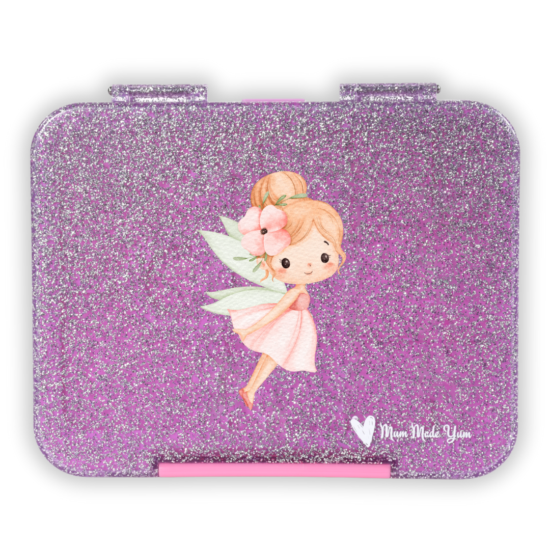 Bento Lunchbox (Large) - Sparkle Purple Fairy Garden