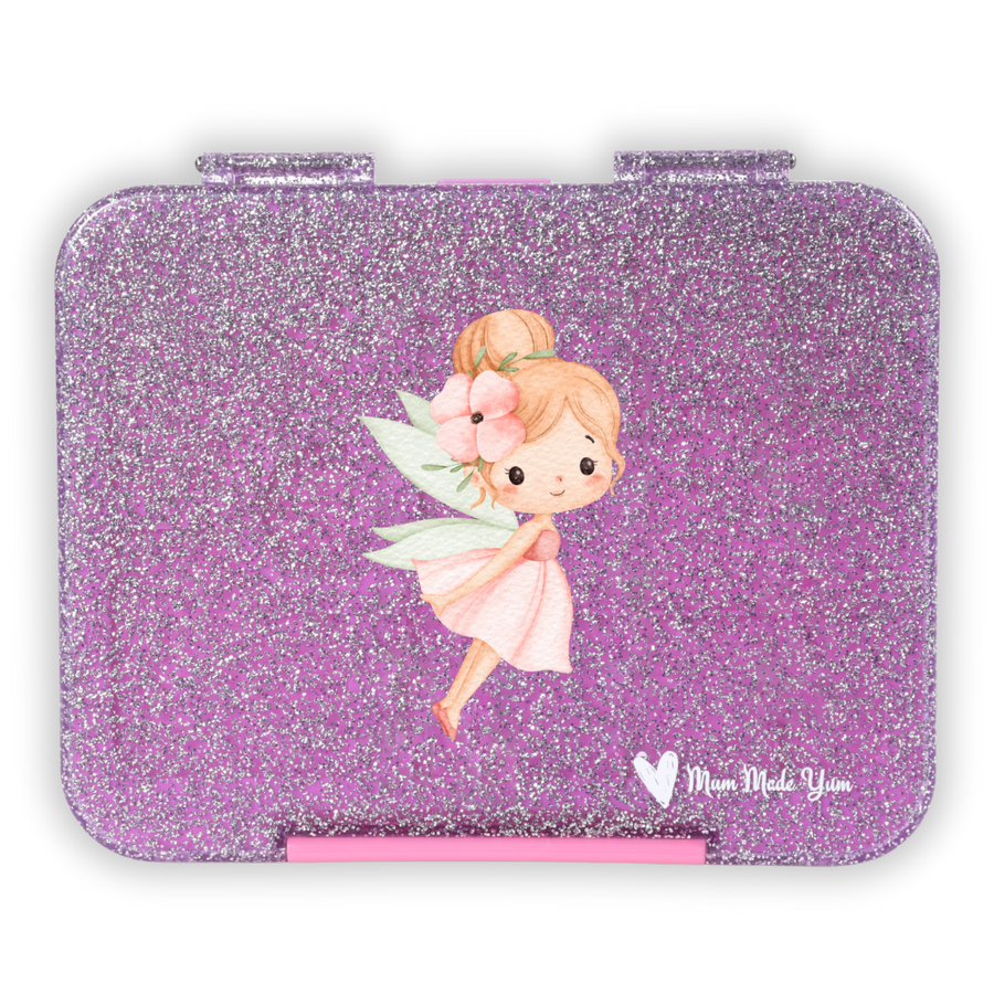 Bento Lunchbox (Large) - Sparkle Purple Fairy Garden