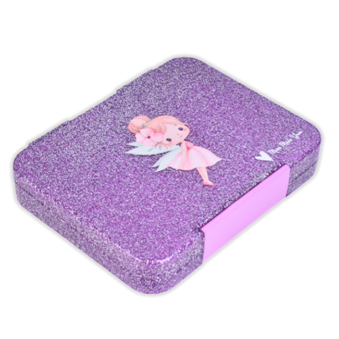 Bento Lunchbox (Large) - Sparkle Purple Fairy Garden