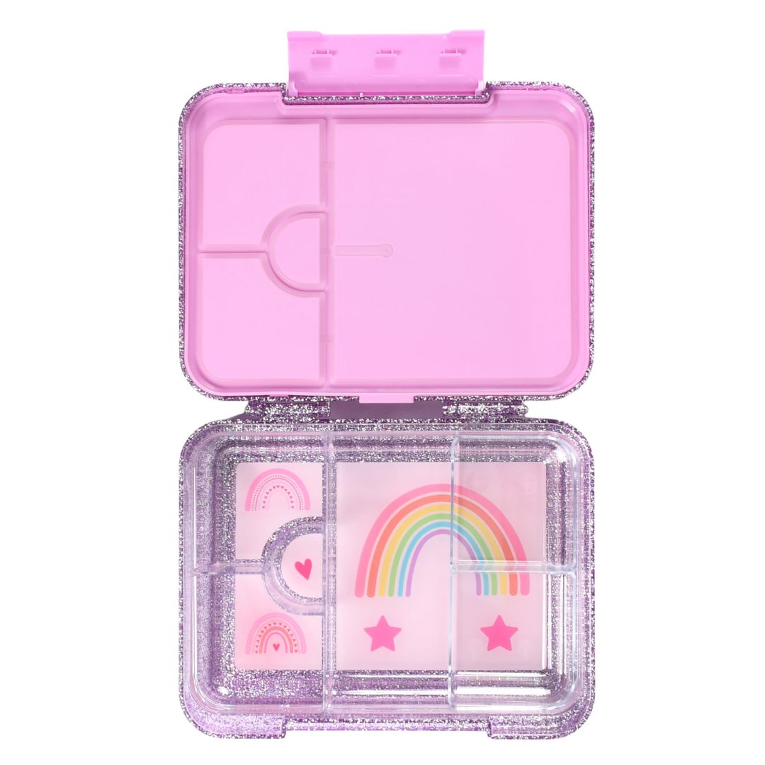 Bento Lunchbox (Large) - Sparkle Purple Rainbow Love - LIMITED EDITION