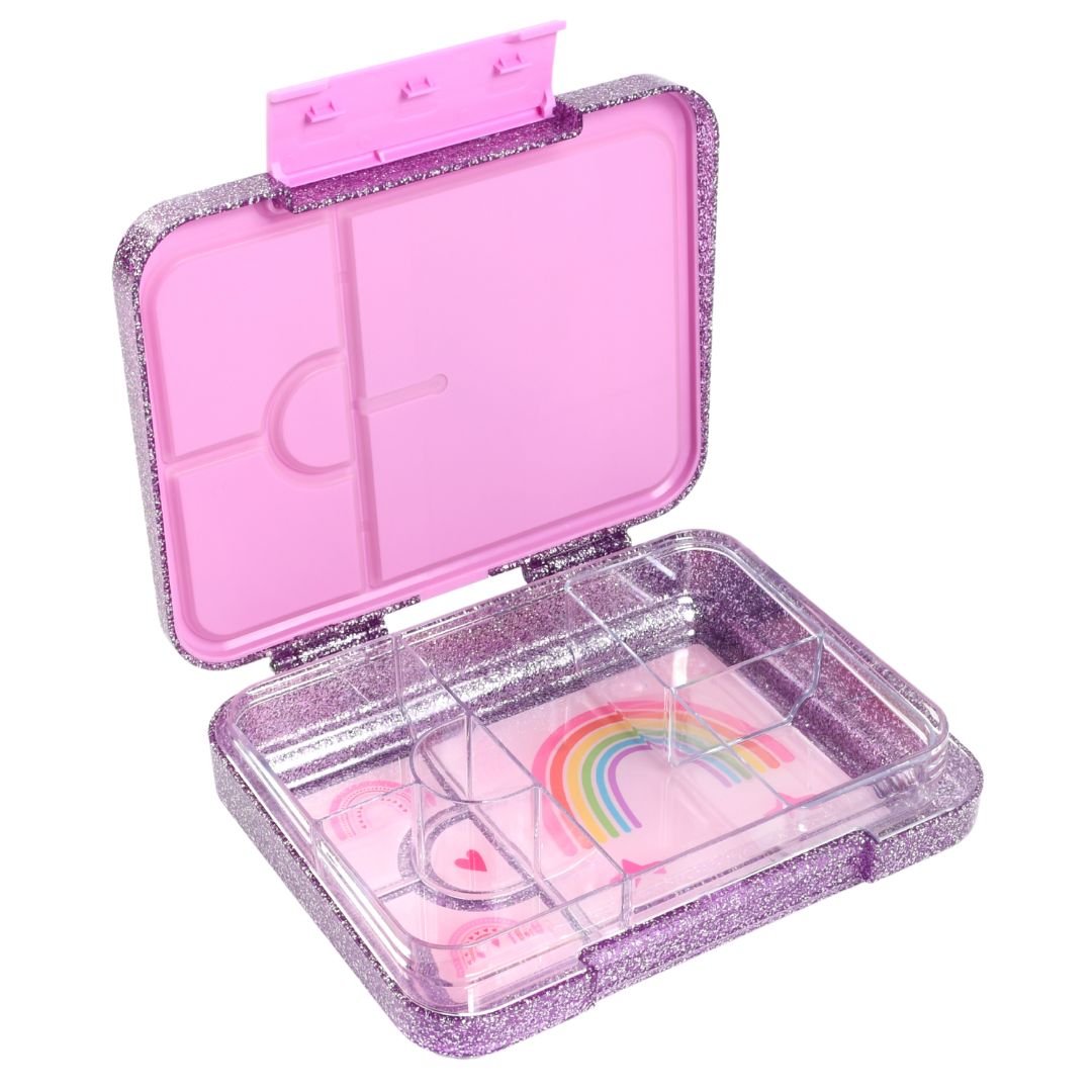 Bento Lunchbox (Large) - Sparkle Purple Rainbow Love - LIMITED EDITION