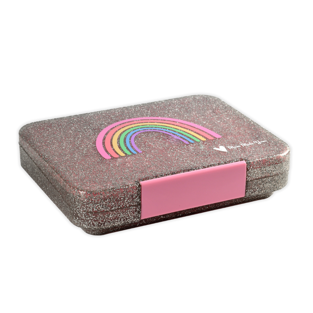Bento Lunchbox (Large) - Sparkle Silver Rainbow