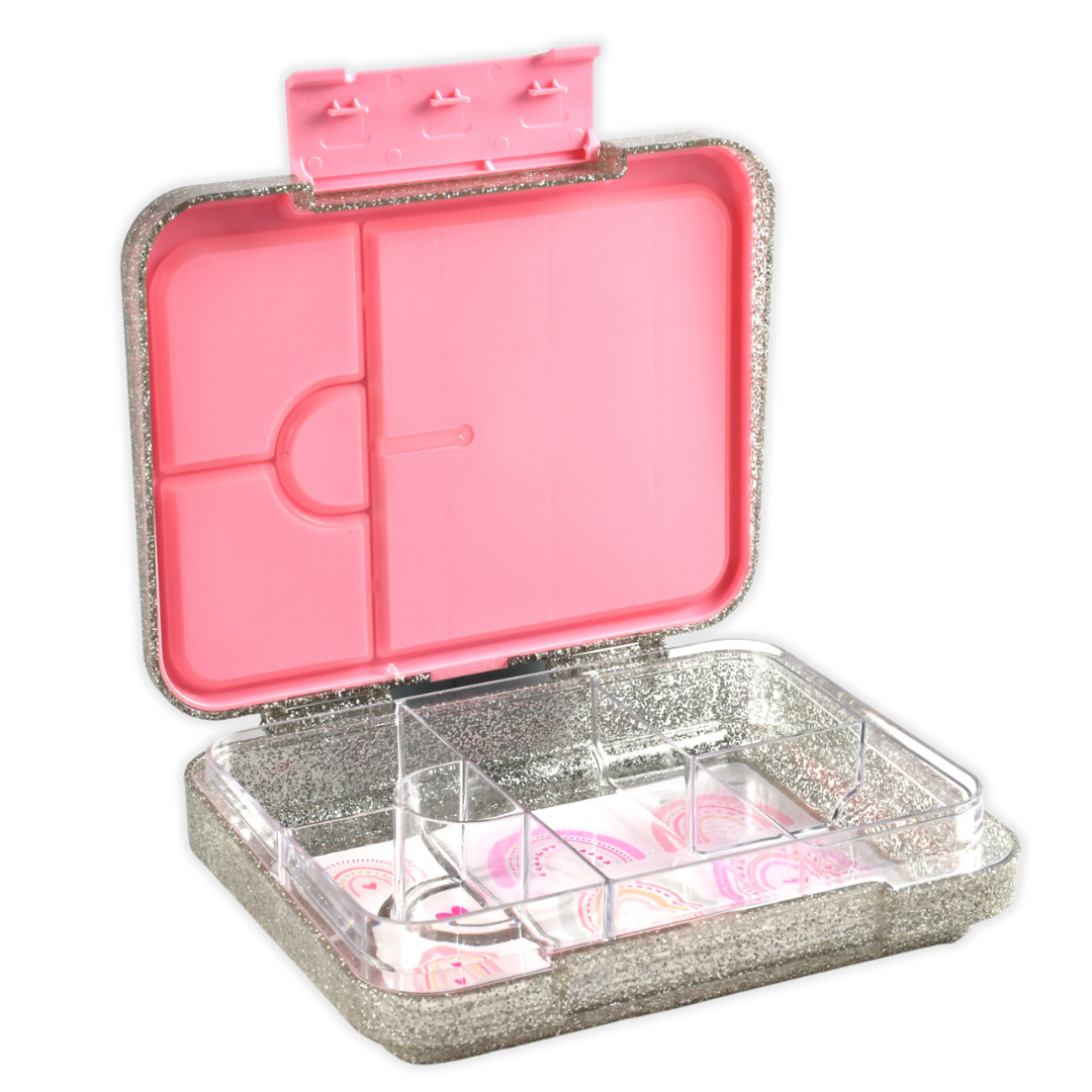 Bento Lunchbox (Large) - Sparkle Silver Rainbow