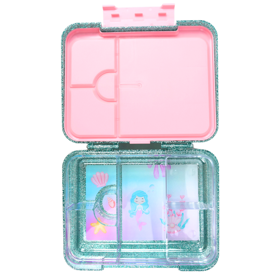 Bento Lunchbox (Large) - Sparkle Teal Mermaid2