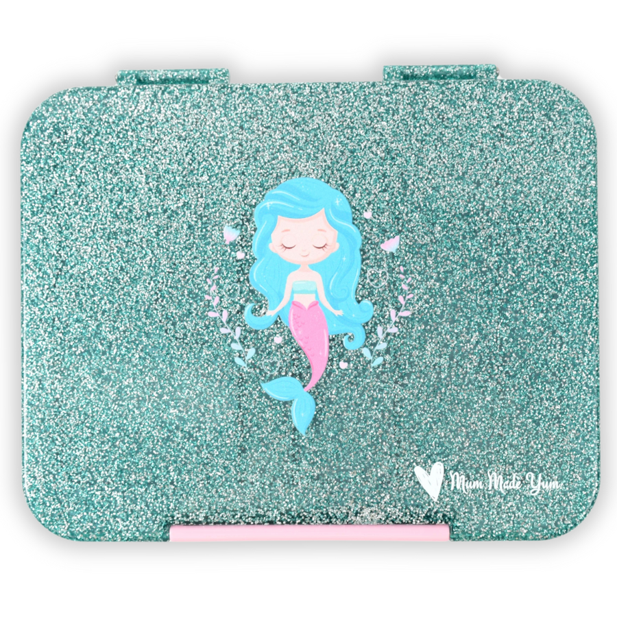 Bento Lunchbox (Large) - Sparkle Teal Mermaid