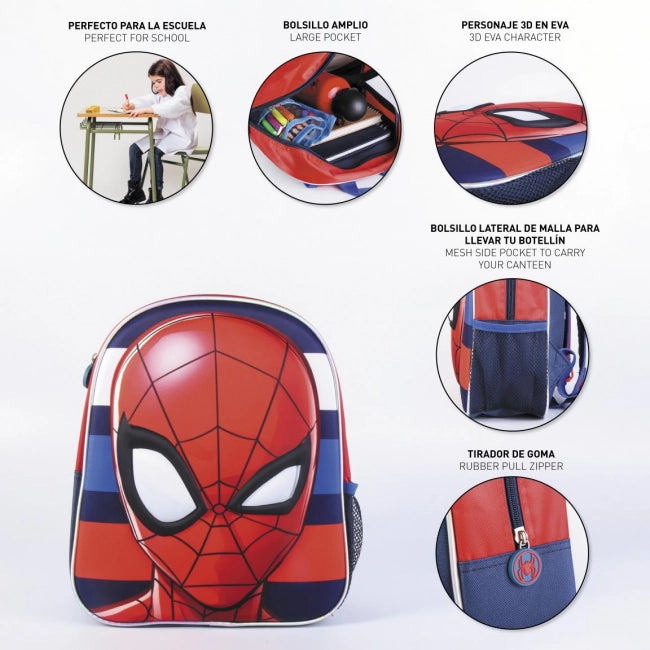 Spiderman 3D Children's School Bag Backpack