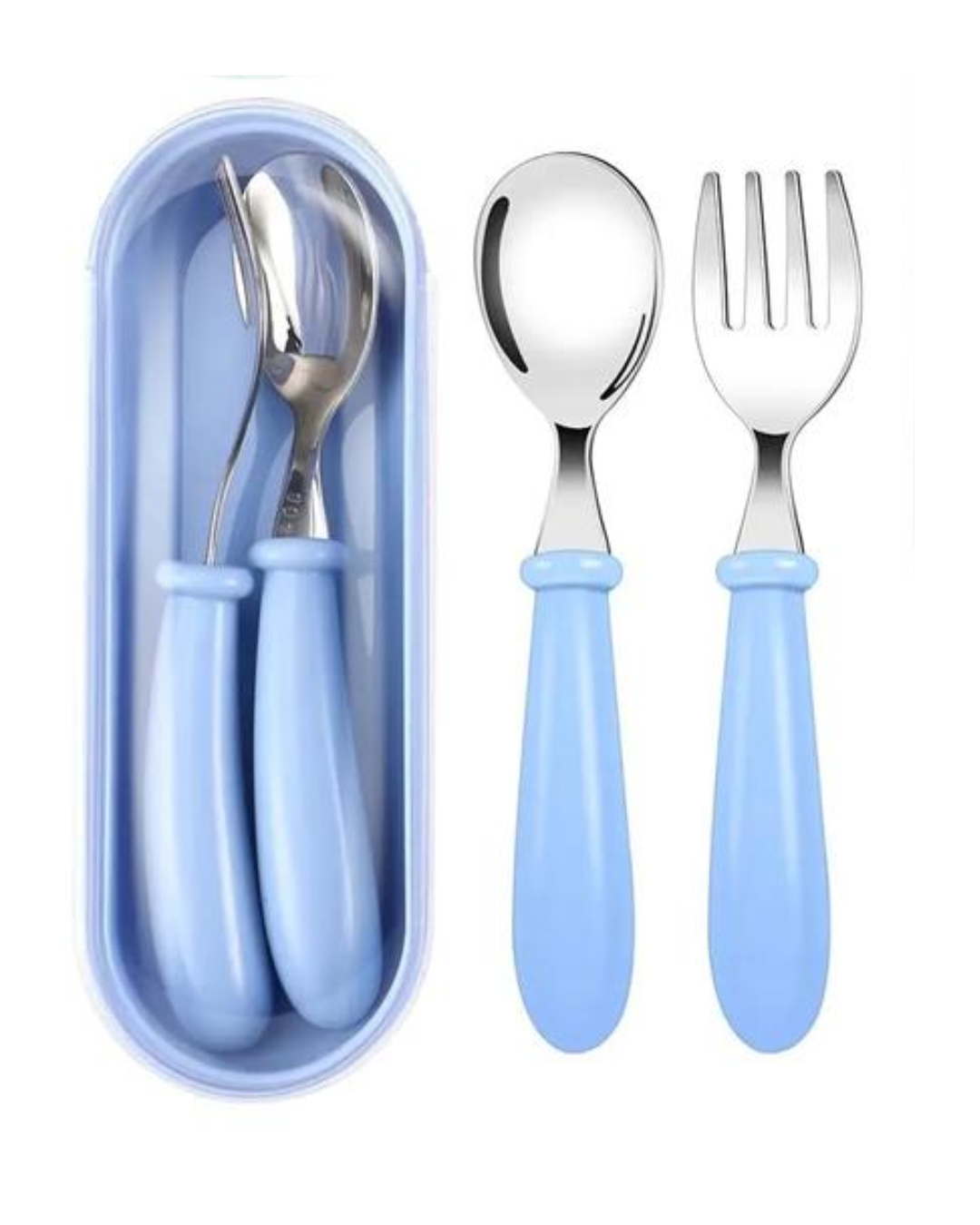 Spoon & Fork Kids Mini Cutlery Set - Blue