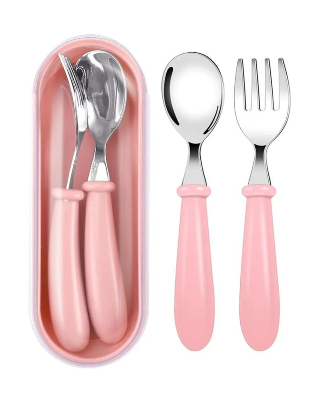 Spoon & Fork Kids Mini Cutlery Set - Pink