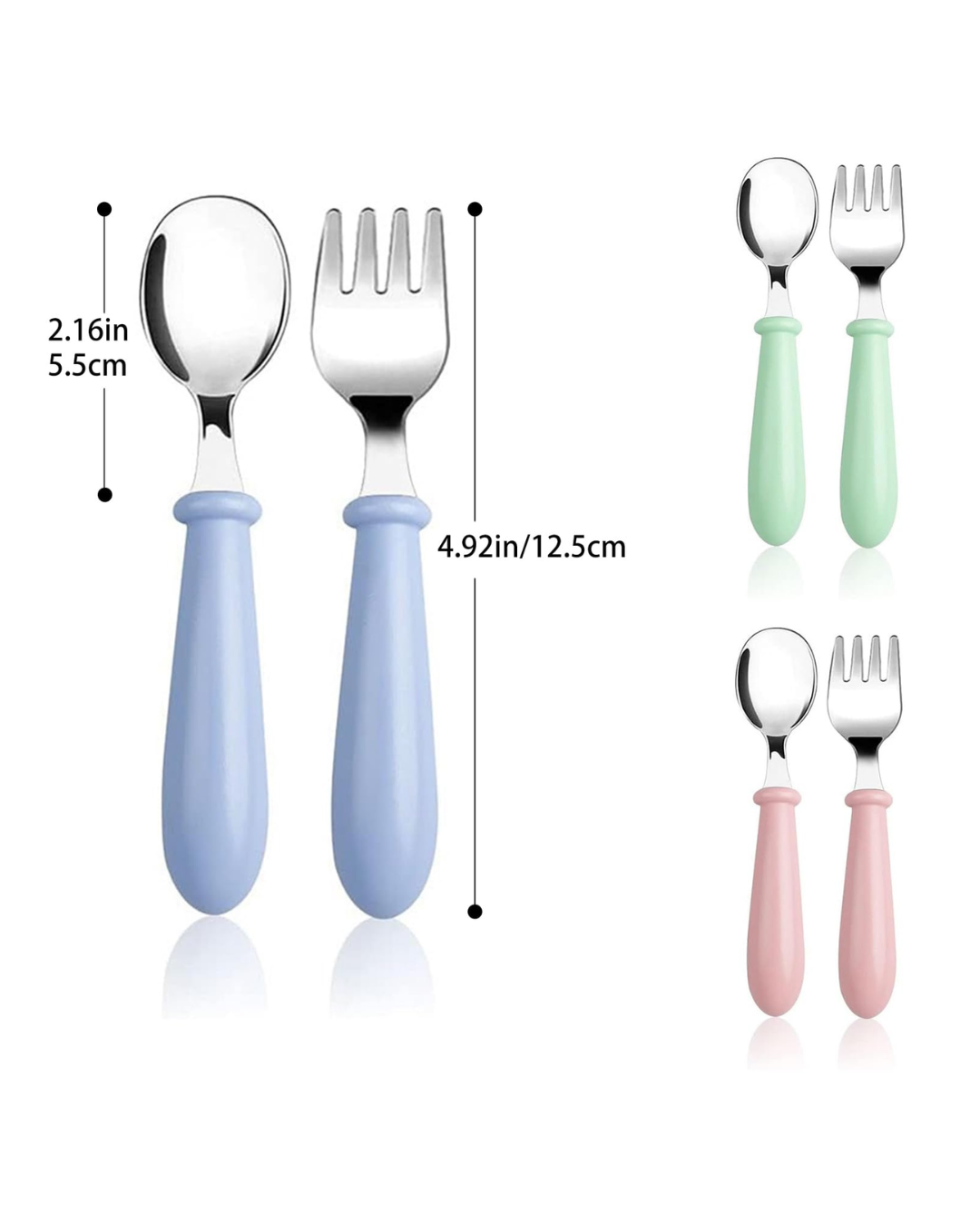 Spoon & Fork Kids Mini Cutlery Set - Pink