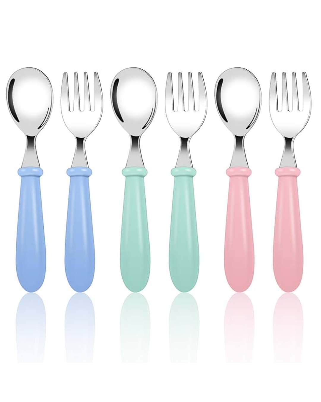 Spoon & Fork Kids Mini Cutlery Set - Pink