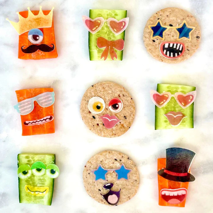 Sticketies - Edible Lunchbox Stickers - Funny Faces