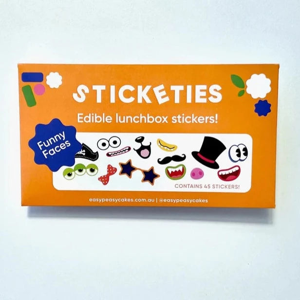 Sticketies - Edible Lunchbox Stickers - Funny Faces4