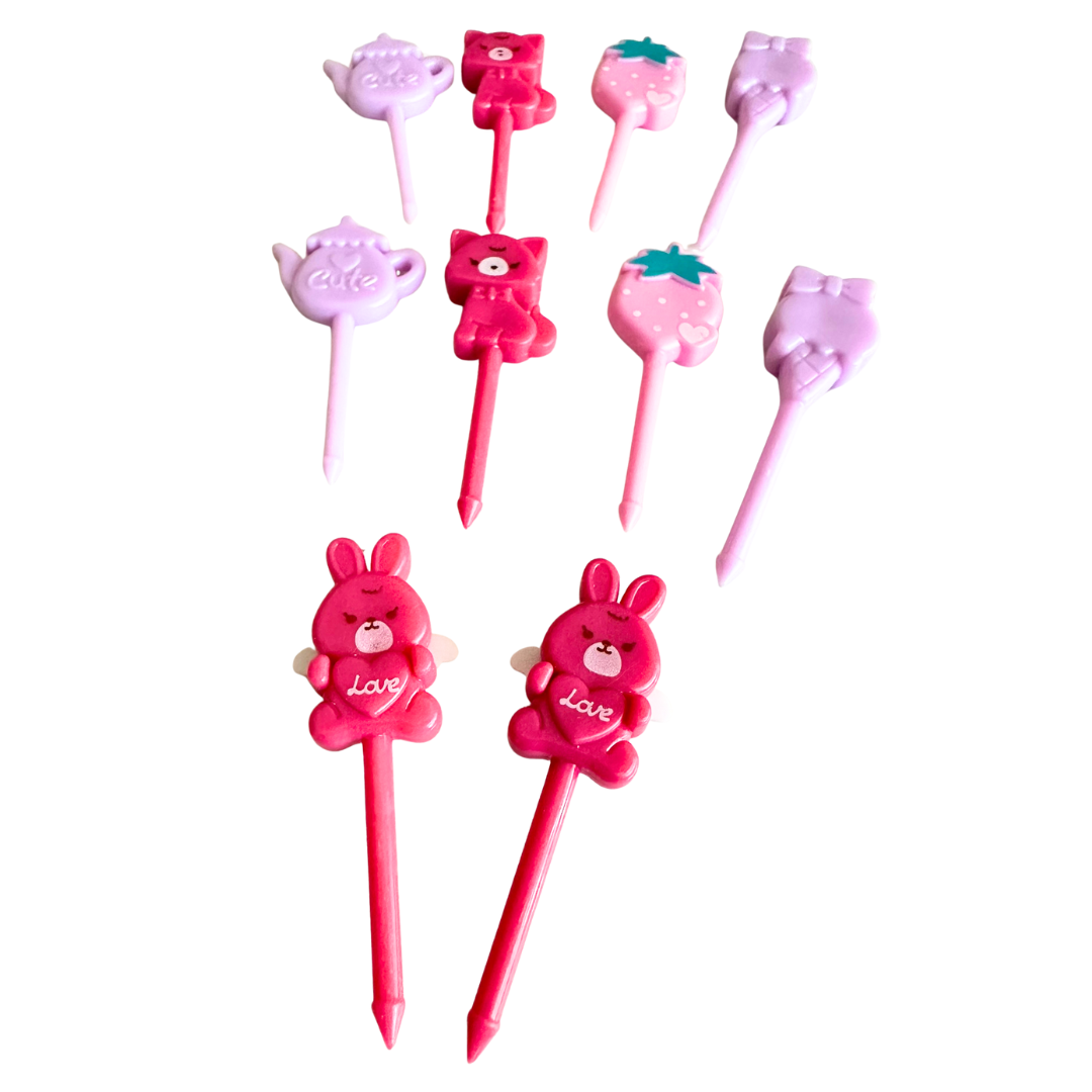 Food Picks - Bunny Tea Party (10 Pieces)