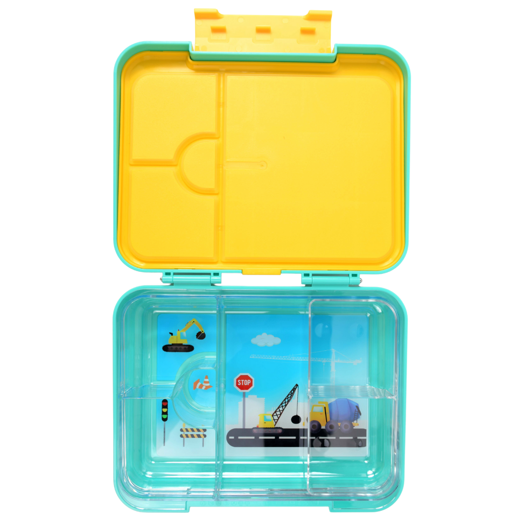 Bento Lunchbox (Large) - Teal Construction2