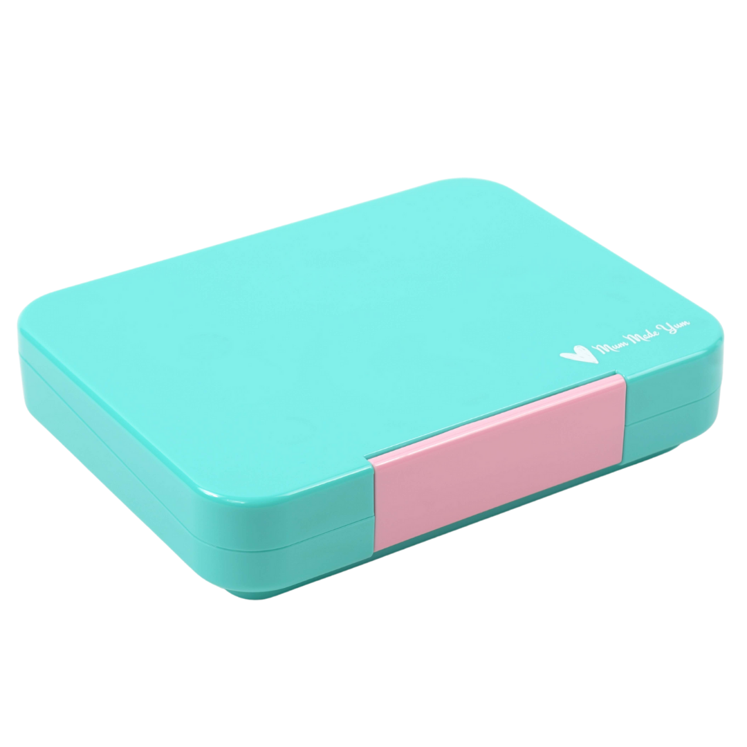 Bento Lunchbox (Large) - Teal (Pink Clip)4
