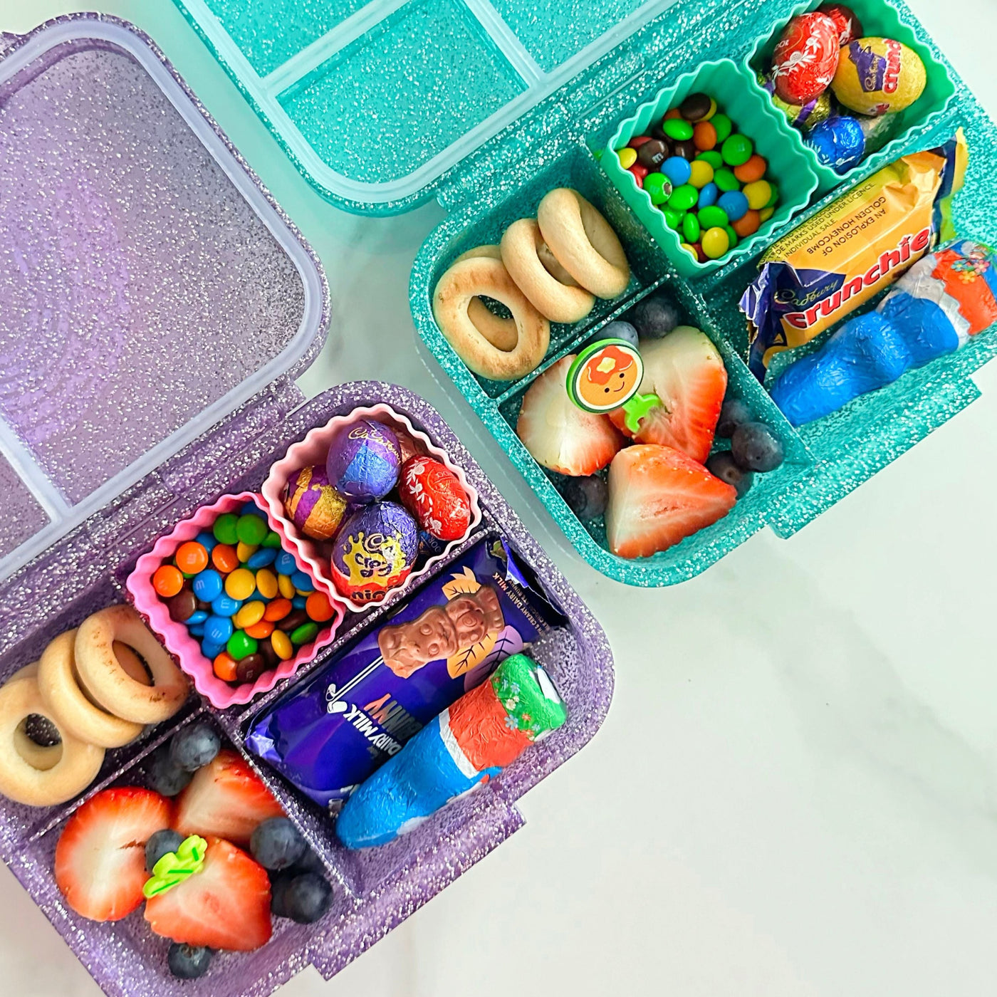 Bento Lunchbox (Mini Snack) - Sparkle Teal