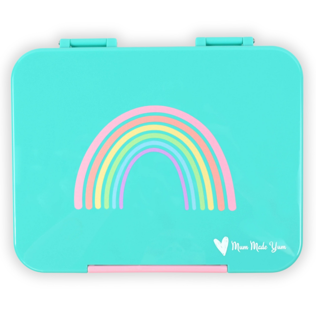 Bento Lunchbox (Large) - Teal Rainbow