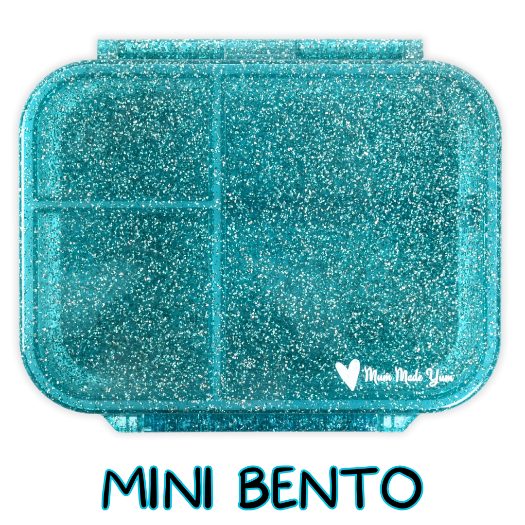 Mini Snack Bento Lunchbox - Sparkle Teal