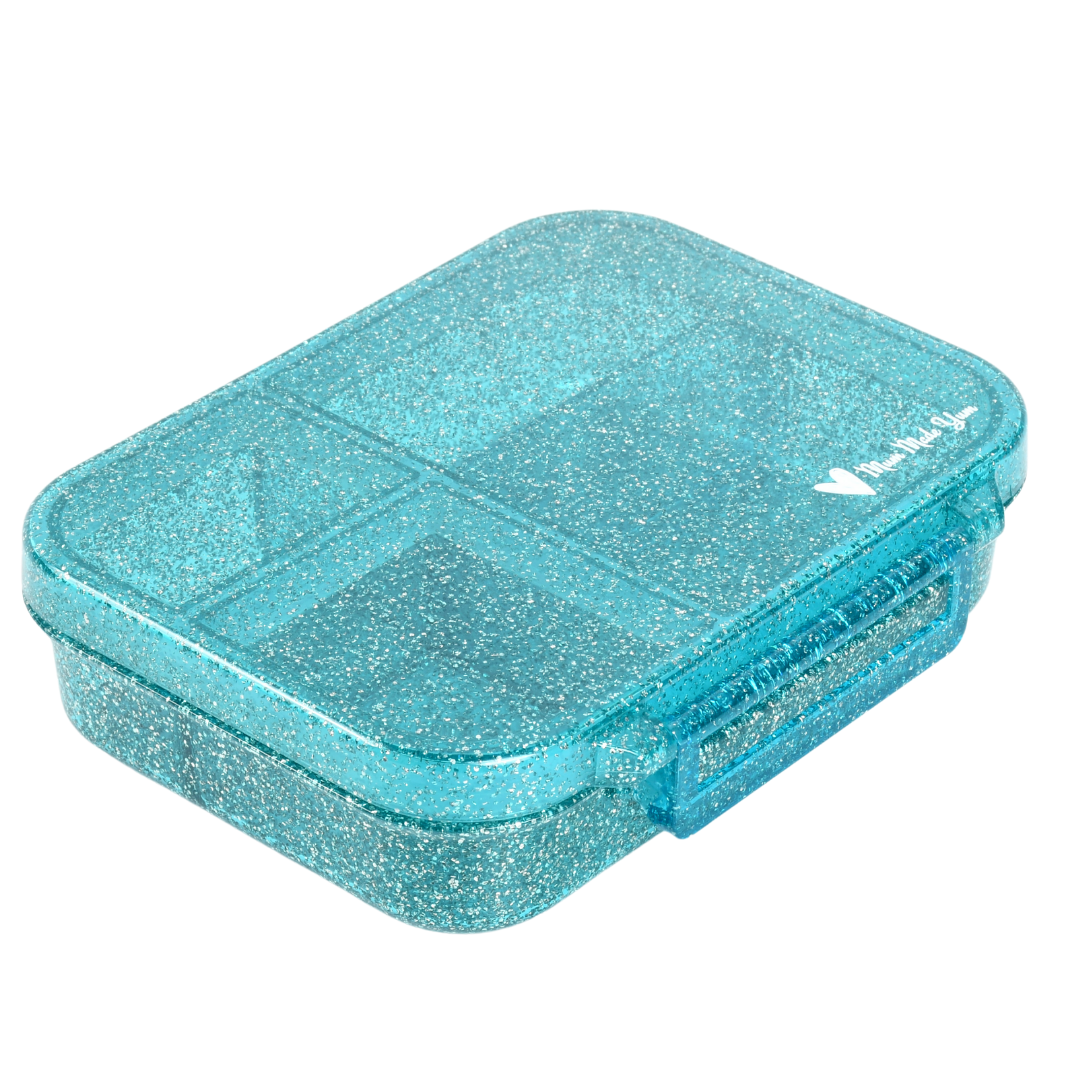 Mini Snack Bento Lunchbox - Sparkle Teal