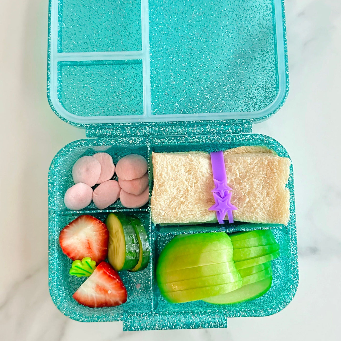 Bento Lunchbox (Mini Snack) - Sparkle Teal