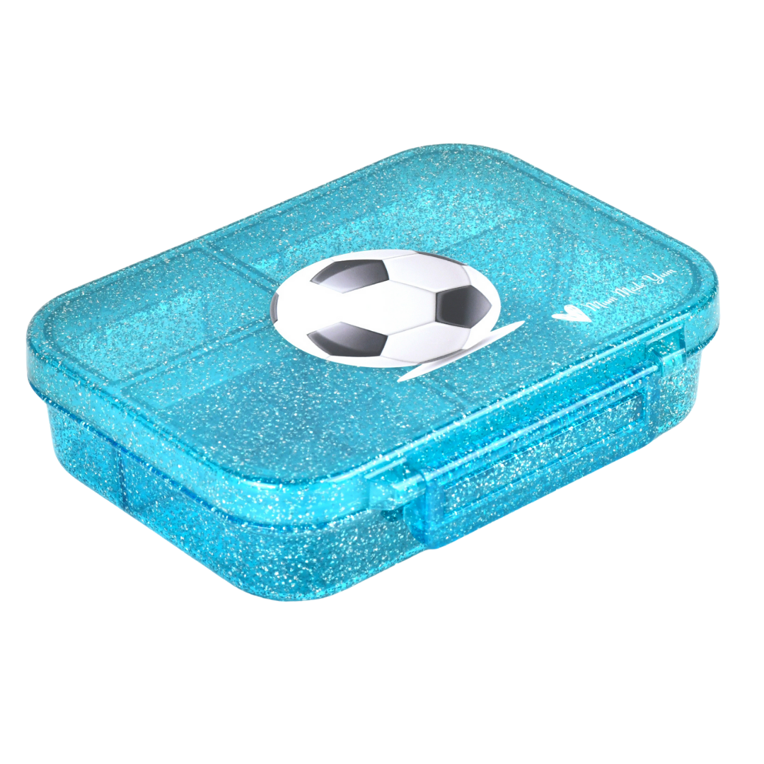 Bento Lunchbox (Mini Snack) - Sparkle Teal Soccer