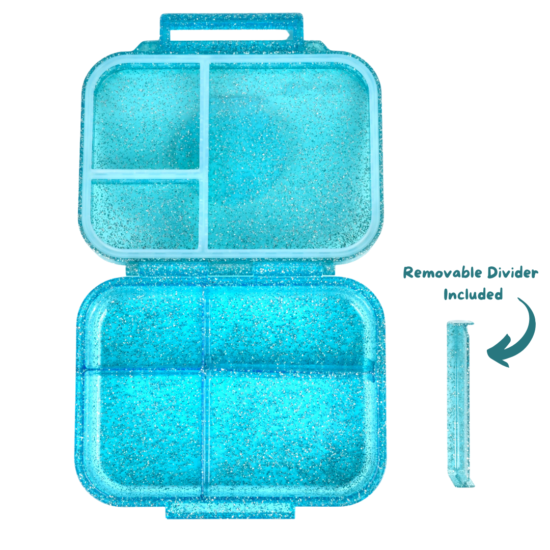 Bento Lunchbox (Mini Snack) - Sparkle Teal Soccer