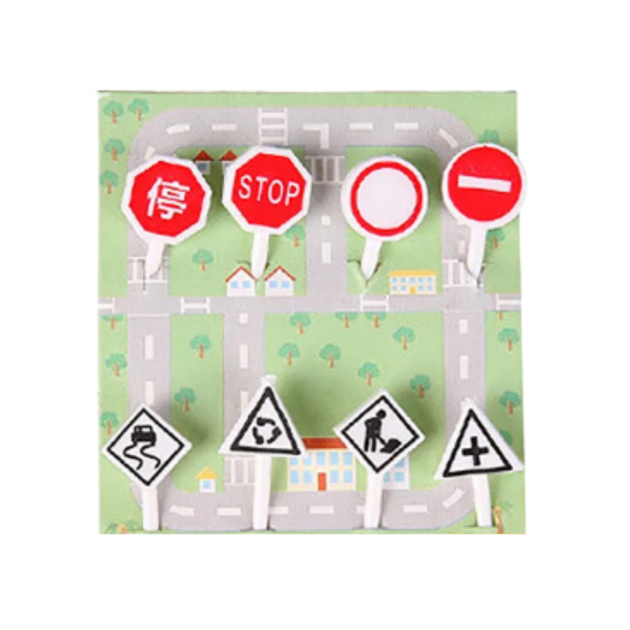Food Picks - Traffic Sign Signals (8 Pieces)