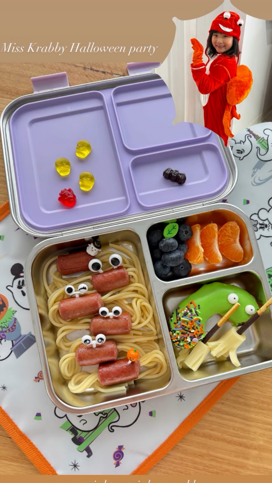 Mighty Stainless Steel 3-Compartment Lunchbox - Blue