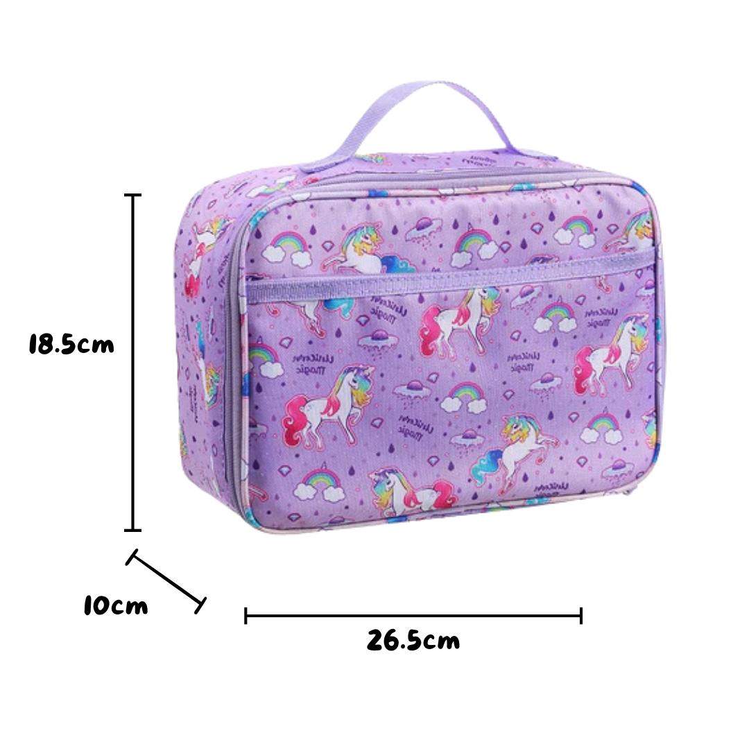 Insulated Lunch Cooler Carry Bag – Purple Unicorn