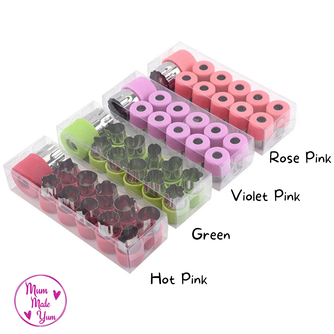 Fruit & Veggie Cutters - Hot Pink - 12 Piece Set6