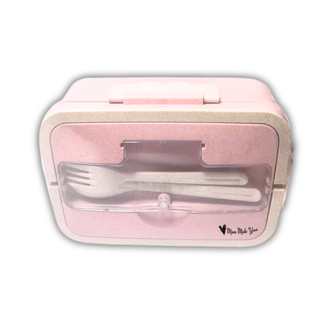 Bento Lunchbox & Cutlery - Pink