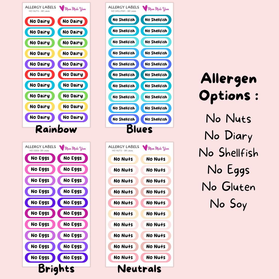 Allergy Warning Labels - Mum Made Yum