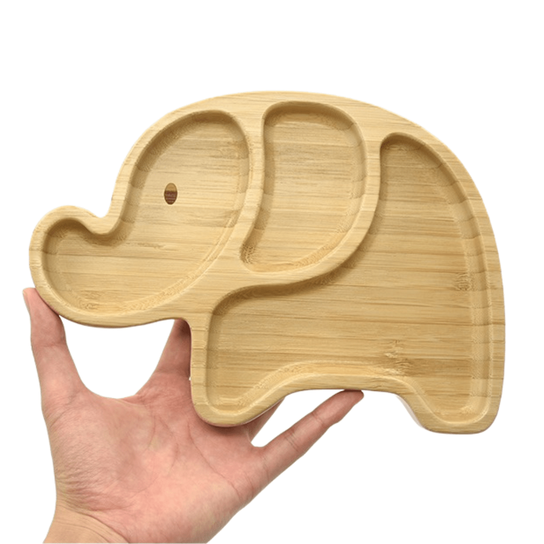 Bamboo Suction Plate - “Ellie" the Elephant - Mum Made YumBaby Tableware