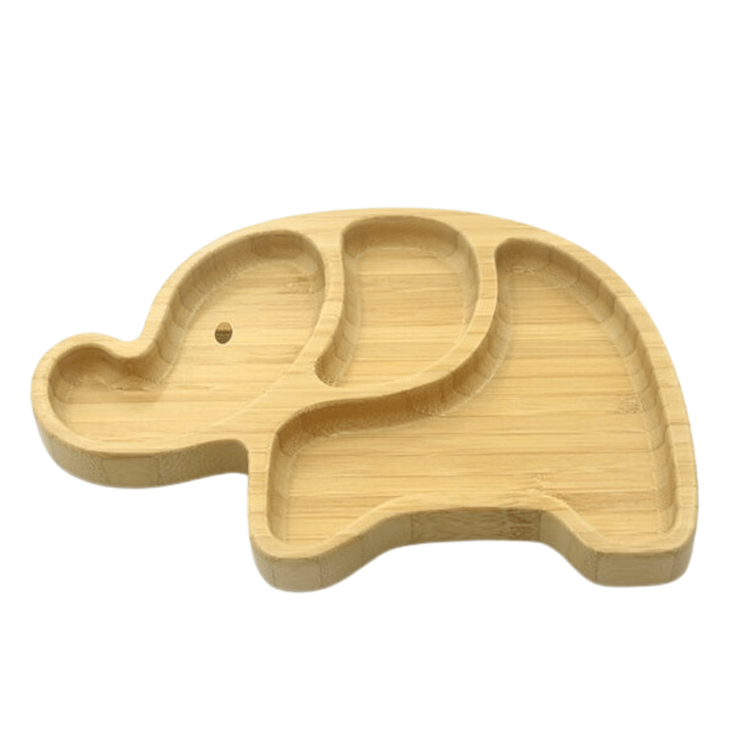 Bamboo Suction Plate - “Ellie" the Elephant - Mum Made YumBaby Tableware