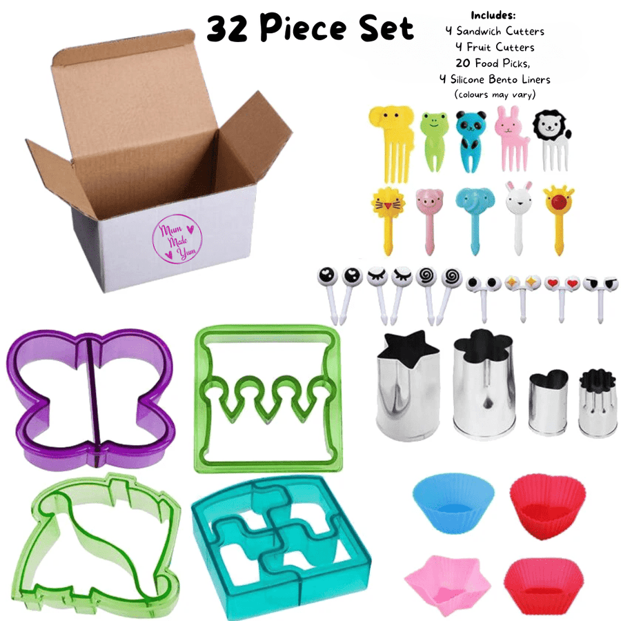 Bento Accessory Starter Set Pack - 32 Piece Set - Mum Made YumAccessories