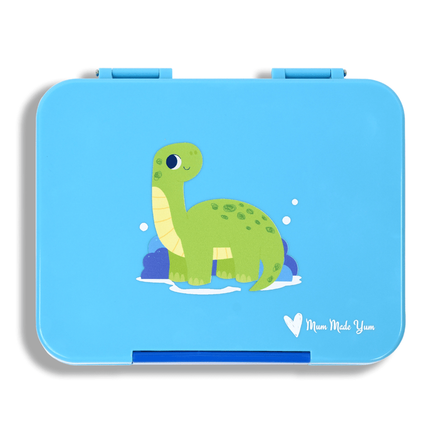 Bento Lunchbox (Large) - Light Blue Dino - LAST ONE - Mum Made YumLunchbox