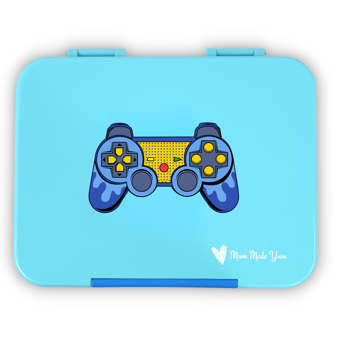 Bento Lunchbox (Large) - Light Blue Gamer - Mum Made YumLunchbox