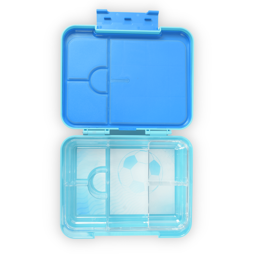 Bento Lunchbox (Large) - Light Blue Soccer - SOLD OUT - Mum Made YumLunchbox