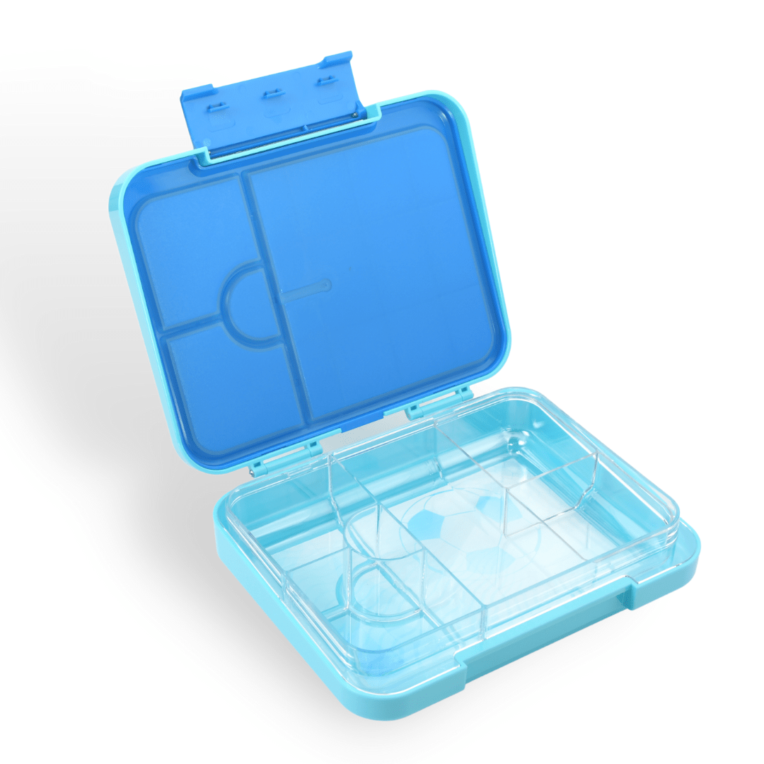 Bento Lunchbox (Large) - Light Blue Soccer - SOLD OUT - Mum Made YumLunchbox