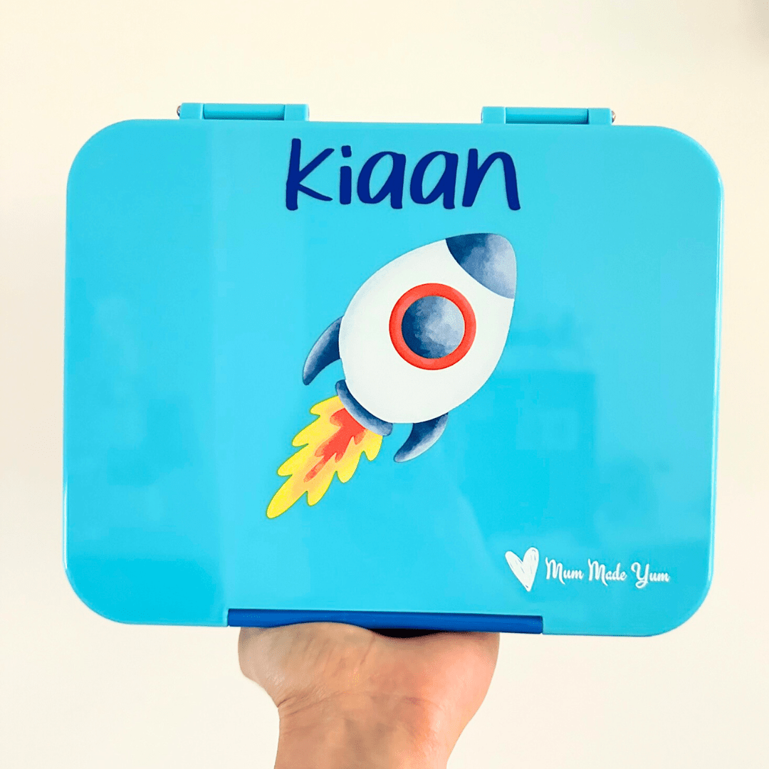 Bento Lunchbox (Large) - Light Blue Space - Mum Made YumLunchbox