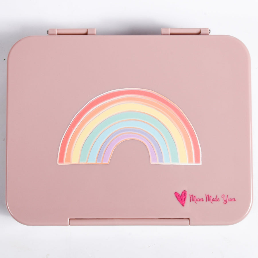 Bento Lunchbox (Large) - Peach Rainbow - SOLD OUT! - Mum Made YumLunchbox