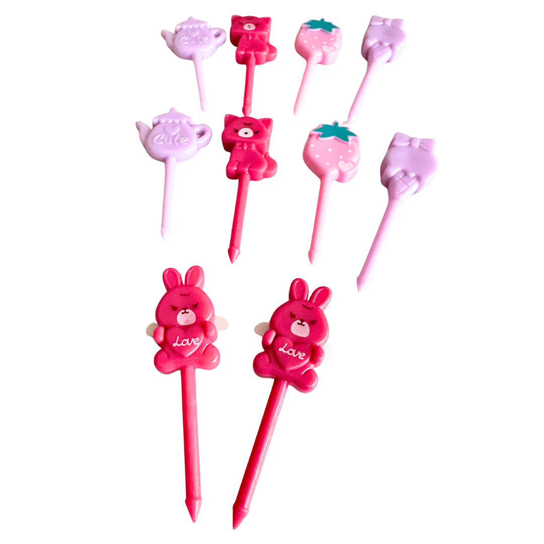 Food Picks - Bunny Tea Party (10 Pieces) - Mum Made YumAccessories