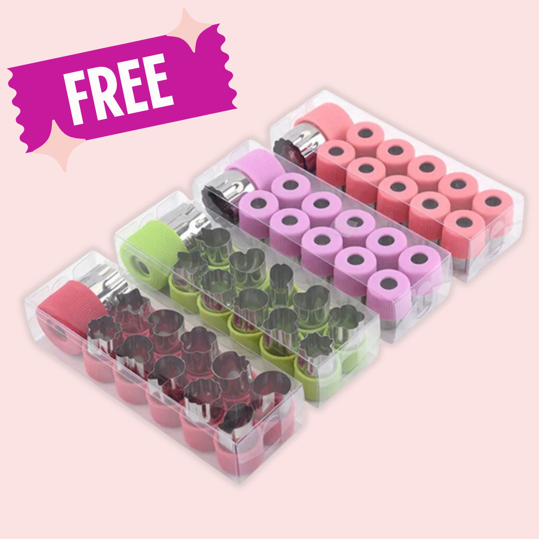 FREE GIFT- Fruit & Veggie Cutters - 12 Piece Set