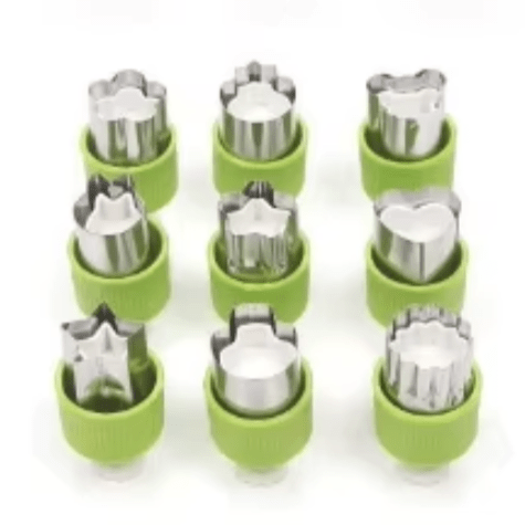 Fruit & Veggie Cutters (with pusher) - 9 Piece Set - Mum Made YumAccessories