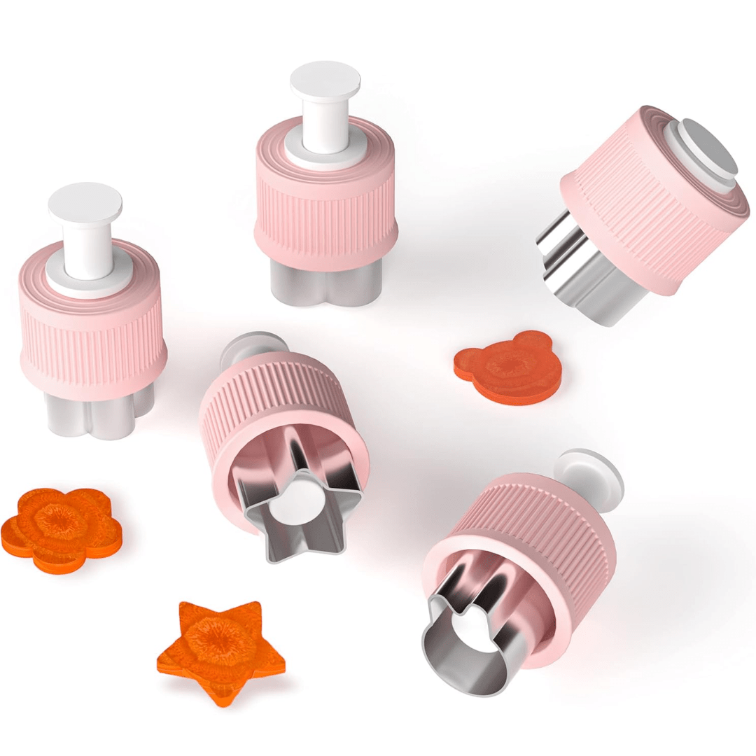 Fruit & Veggie Cutters (with pusher) - 9 Piece Set - Mum Made YumAccessories