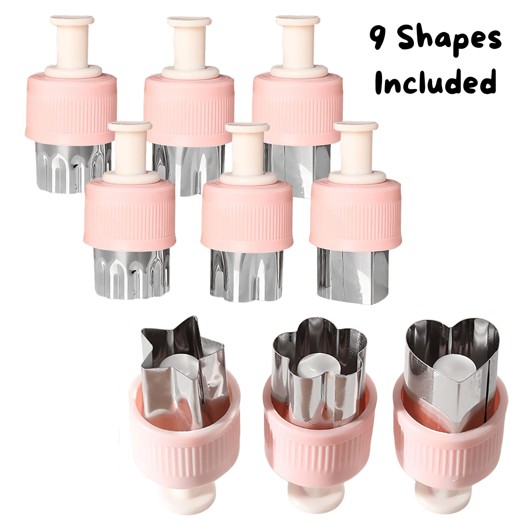 Fruit & Veggie Cutters (with pusher) - 9 Piece Set - Mum Made YumAccessories